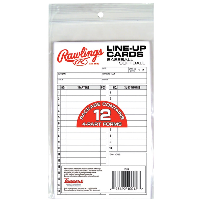 Rawlings Baseball Coaching Rawlings Lineup Baseball Softball Card Case 12 Pack 17LU