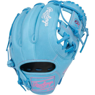 Rawlings Baseball Gloves Rawlings Heart of the Hide 11.5-inch Columbia Blue Infield Adult Blue/Pink back