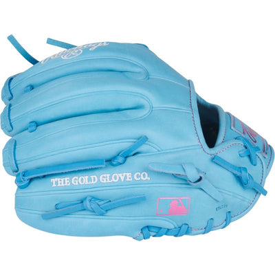 Rawlings Baseball Gloves Rawlings Heart of the Hide 11.5-inch Columbia Blue Infield Adult Blue/Pink side
