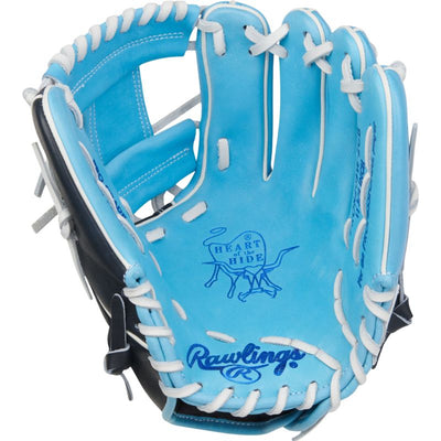 Rawlings Baseball Gloves Rawlings Heart of the Hide 11.75-inch Wing Tip Infield Adult Blue/Black/White front (palm)