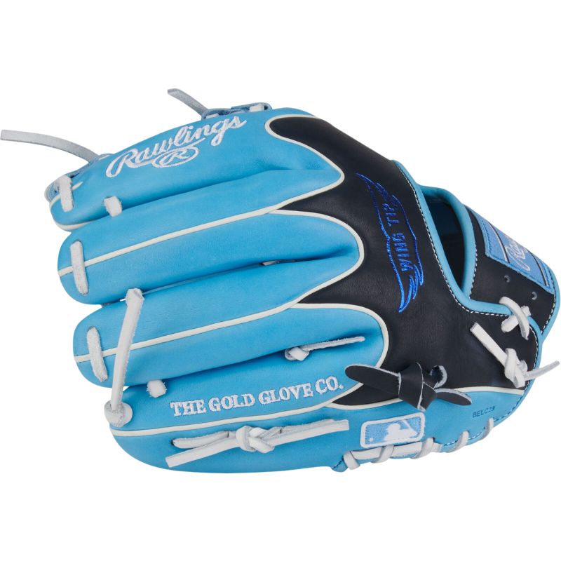 Rawlings Baseball Gloves Rawlings Heart of the Hide 11.75-inch Wing Tip Infield Adult Blue/Black/White side