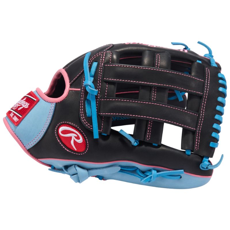 Rawlings Baseball Gloves Rawlings R9 Series 12.75" (2026) Youth Adult R93029-6BP Black/Columbia Blue/Pink LHT