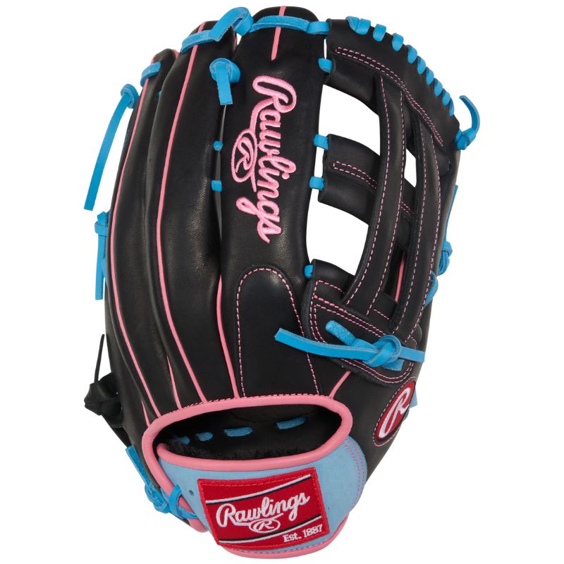 Rawlings Baseball Gloves Rawlings R9 Series 12.75" (2026) Youth Adult R93029-6BP Black/Columbia Blue/Pink RHT LHT