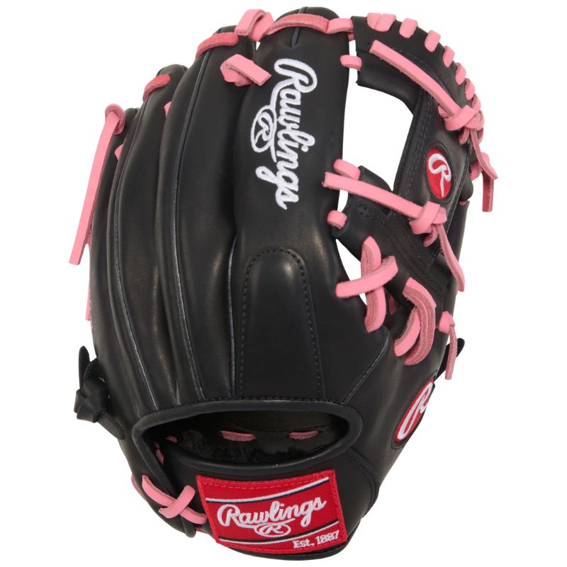 Rawlings Baseball Infield Gloves Rawlings R9 ContoUR 11.25" (2026) Youth R91125U-2BP Black/Pink Right-hand throw RHT