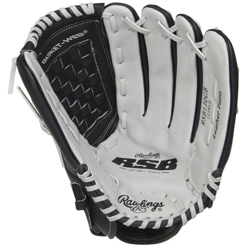 Rawlings Baseball and Softball Fielding Gloves Rawlings RSB Series 13" Infield/Outfield Slo-pitch Softball (2026) Adult RSB130GB Black/Gray Left-hand throw