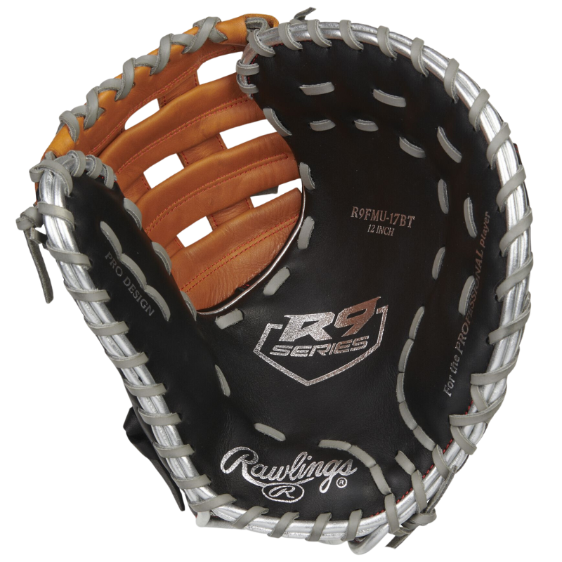 Rawlings First Base Mitt Rawlings R9 Contour Youth 12" black/tan front (palm)
