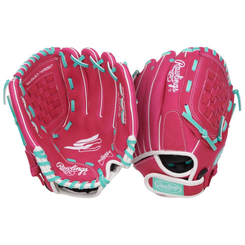 Rawlings Softball Gloves Rawlings Sure Catch 10.5" (2026) Yth SCSB105PM Pink/Mint Basket Web