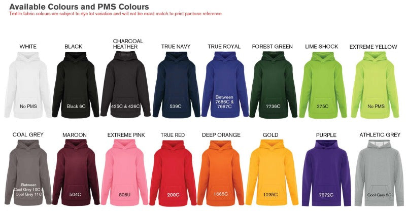 WVLL ATC Game Day Fleece Hoodie- Large Logo- Youth available colours