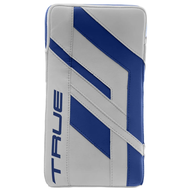 TRUE Hockey Protective Gear TRUE HZRDUS 7X4 Goalie Blocker Intermediate 2024 White Royal