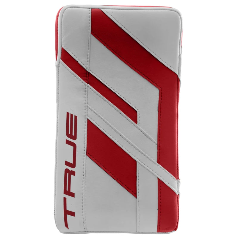 TRUE Hockey Protective Gear TRUE HZRDUS 7X4 Goalie Blocker Senior 2024 White Red