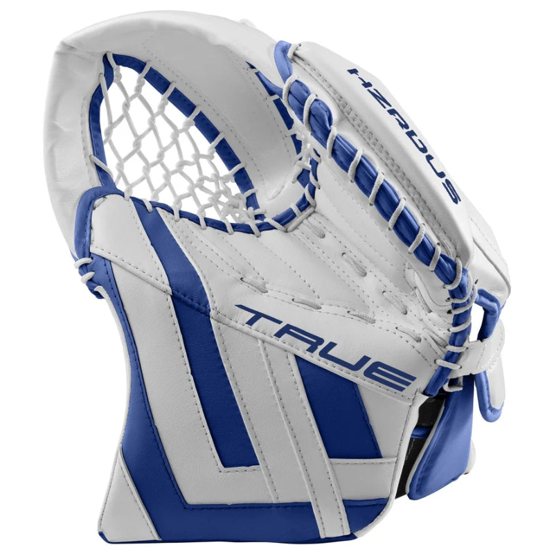 TRUE Hockey Protective Gear TRUE HZRDUS 7X4 Goalie Catcher Senior 2024 White Royal