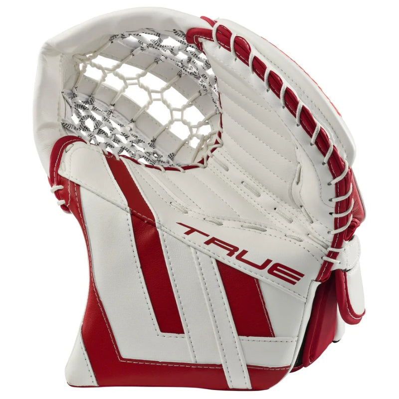 TRUE Hockey Protective Gear TRUE HZRDUS 9X4 Goalie Catcher Senior 2024 White Red