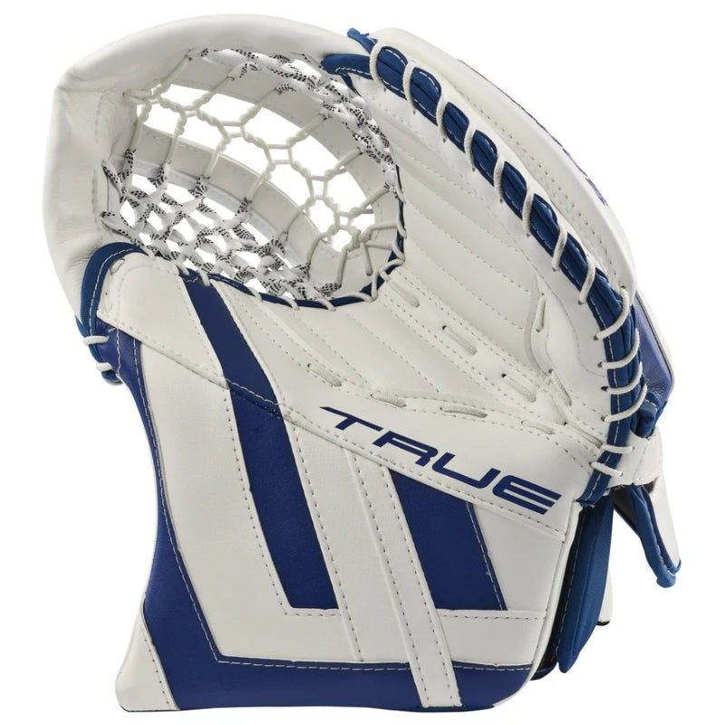 TRUE Hockey Protective Gear TRUE HZRDUS 9X4 Goalie Catcher Senior 2024 White Royal