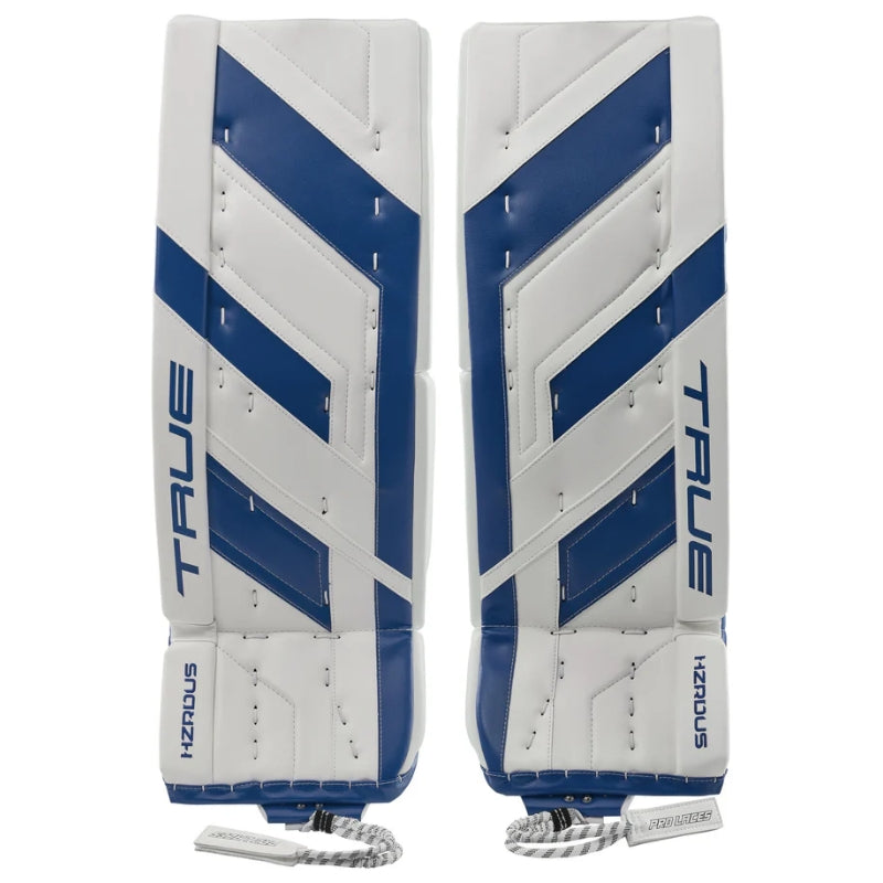 TRUE Hockey Protective Gear TRUE HZRDUS 9X4 Goalie Leg Pads Senior 2024 White Royal