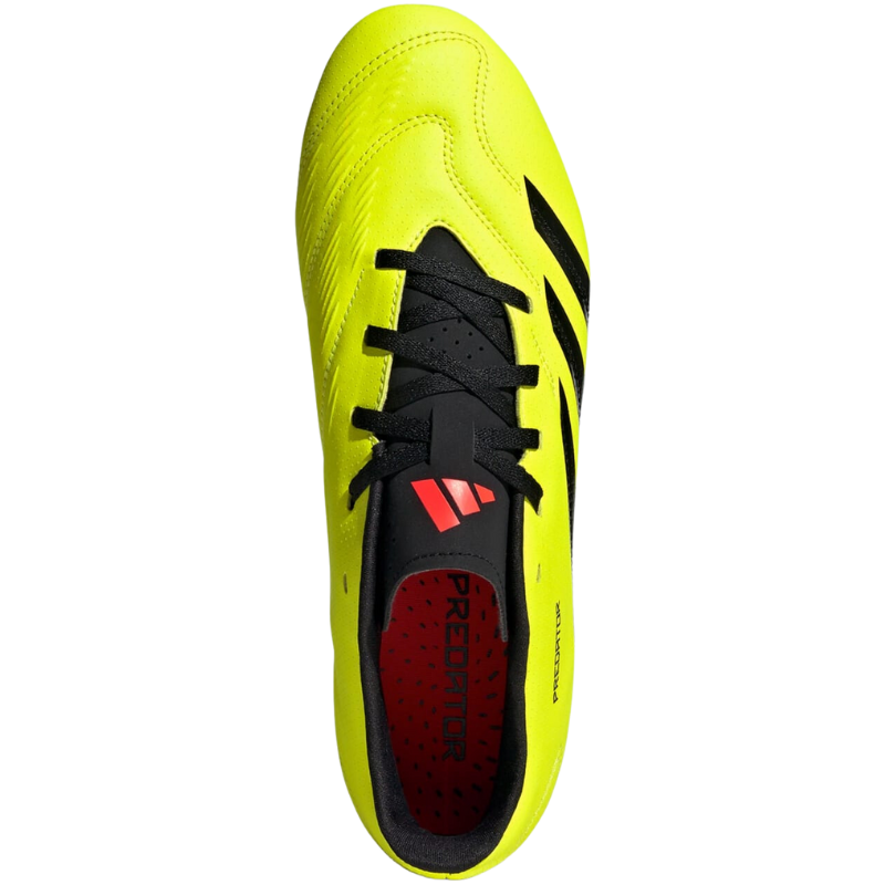 Adidas Predator 24 Club FxG Soccer Cleats- Yellow/Black/Red- Senior