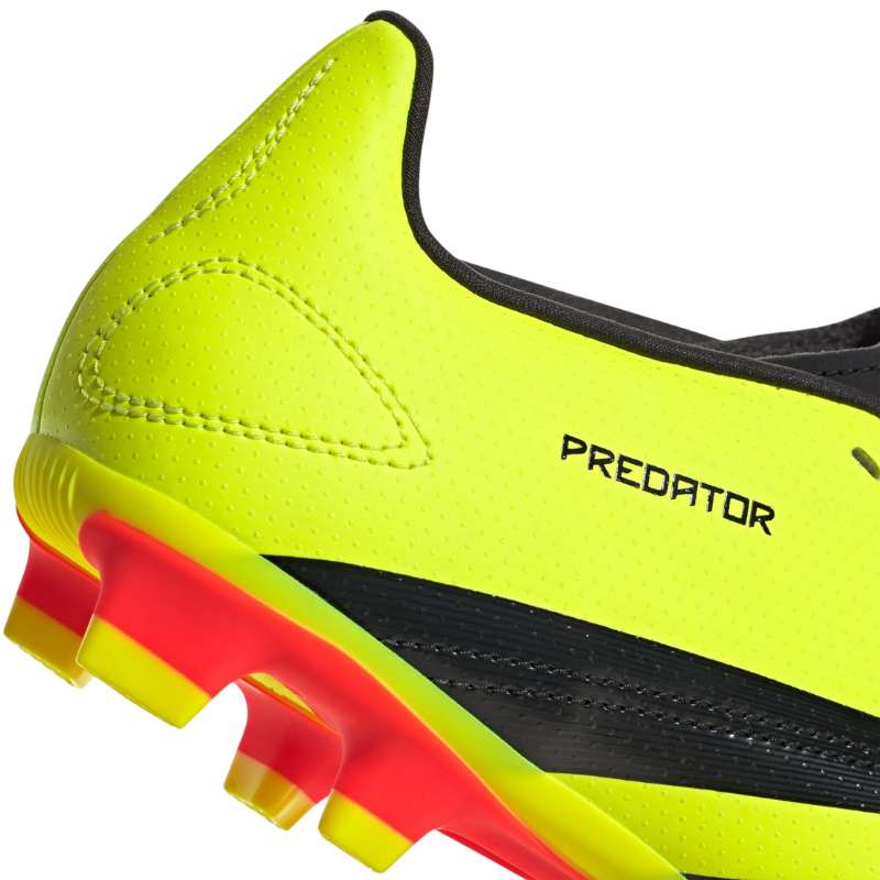 Adidas Predator 24 Club FxG Soccer Cleats- Yellow/Black/Red- Senior