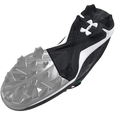 Under Armour Harper 8 RM Boys Mid Baseball Cleats Junior bottom pointing to the lower-left
