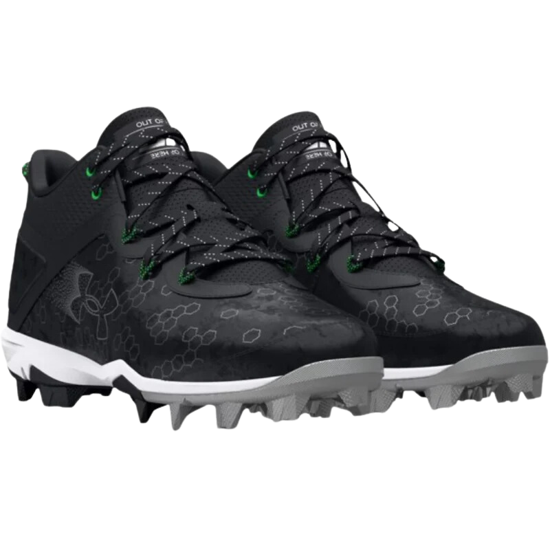 Under Armour Harper 8 RM Boys Mid Baseball Cleats Junior side of both shoes pointing right