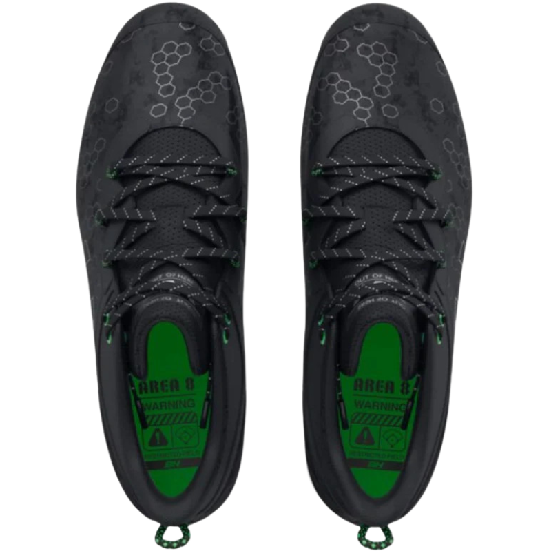 Under Armour Harper 8 RM Boys Mid Baseball Cleats Junior top of both shoes pointing up