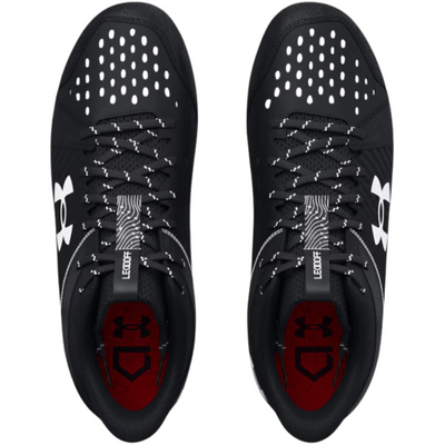 Under Armour Leadoff Mid RM Baseball Cleats Men's 2022 top of both shoes pointing up