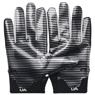 Under Armour Football Accessories Under Armour Highlight Football Gloves Youth Black White Large XL