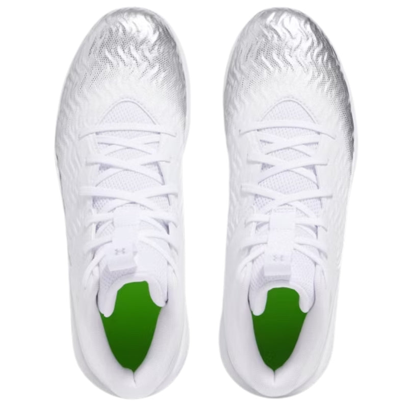 Under Armour Football Shoes Under Armour Spotlight Mid Football Cleats Mens White Silver