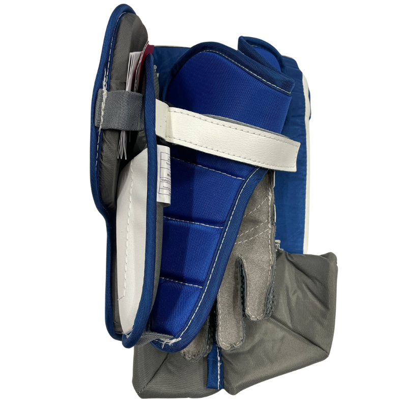 Warrior Goalie Blockers Warrior Ritual G6 E+ (2022) Junior White/Royal back (glove)