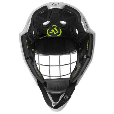 Warrior Goalie Masks Warrior R/F2 E+ Certified Square Bar (2023) Senior White back showing interior