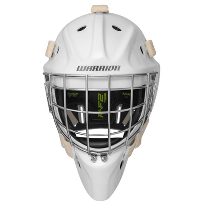 Warrior Goalie Masks Warrior R/F2 E+ Certified Square Bar (2023) Senior White front