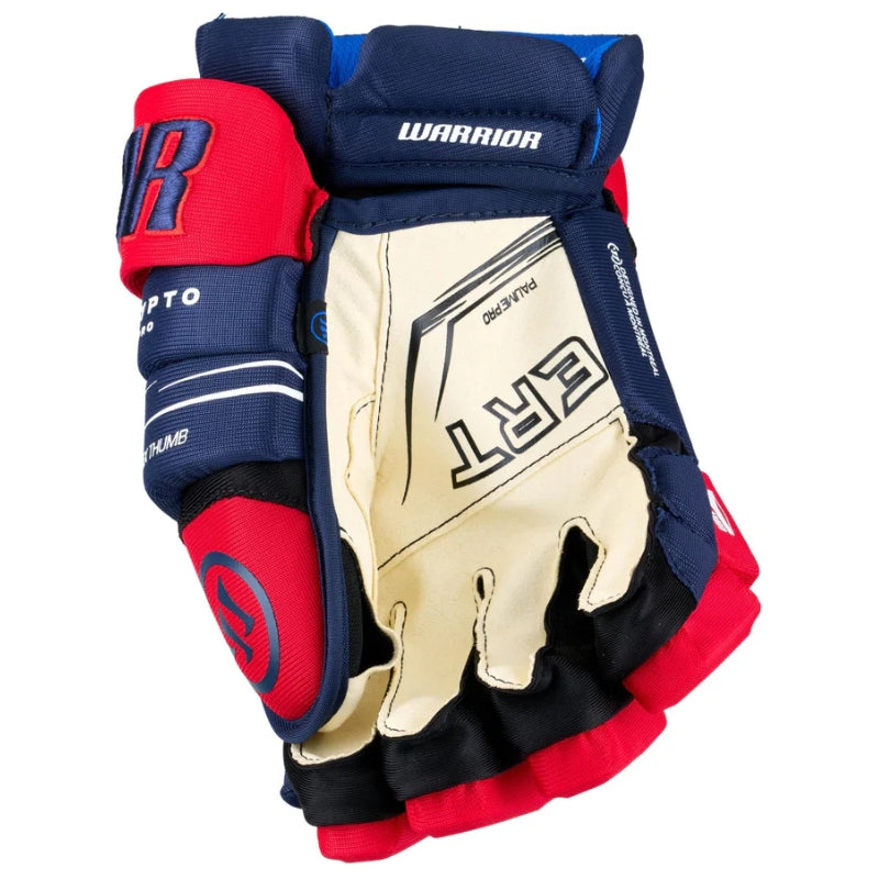 Warrior Hockey Protective Gear Warrior Covert Krypto Pro Hockey Gloves Junior 2026 Navy Red Size 10 11 12