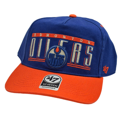 '47 Brand NHL Double Header Baseline Hitch Snapback Hat- Edmonton Oilers