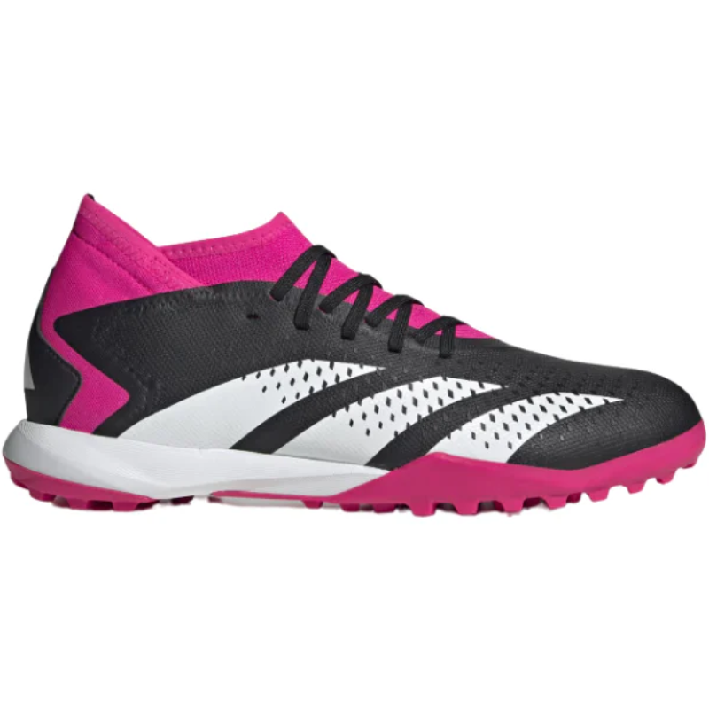 Adidas Predator Accuracy.3 Soccer Turf Boots Black/White/Pink Junior side pointing right