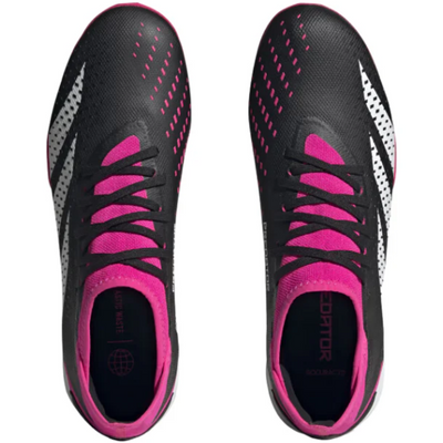 Adidas Predator Accuracy.3 Soccer Turf Boots Black/White/Pink Junior top of both shoes pointing up