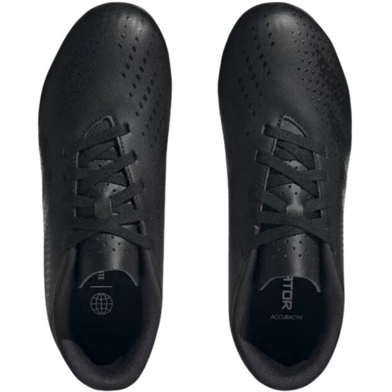 Adidas Predator Accuracy.4 FxG Soccer Cleats Junior Core Black/Core Black/Cloud White top of both shoes pointing up