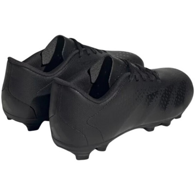 Adidas Predator Accuracy.4 FxG Soccer Cleats Junior Core Black/Core Black/Cloud White side/back of both shoes pointing to the upper-right