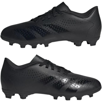 Adidas Predator Accuracy.4 FxG Soccer Cleats Junior Core Black/Core Black/Cloud White side pointing left and side pointing right