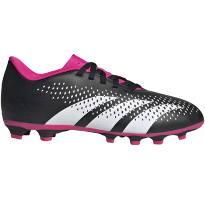 Adidas Predator Accuracy.4 FxG Soccer Cleats Junior Core Black/Cloud White/Team Shock Pink 2 side pointing right