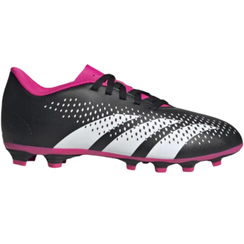Adidas Predator Accuracy.4 FxG Soccer Cleats Junior Core Black/Cloud White/Team Shock Pink 2 side pointing right