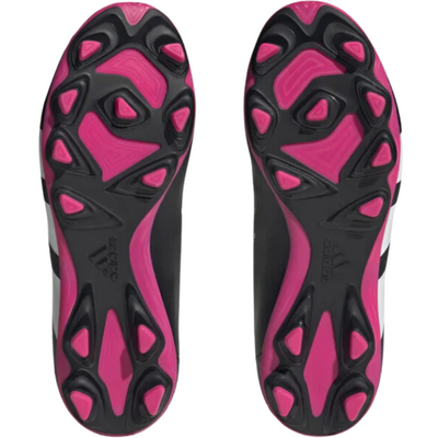 Adidas Predator Accuracy.4 FxG Soccer Cleats Junior Core Black/Cloud White/Team Shock Pink 2 bottom of both shoes pointing up