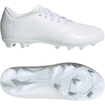 Adidas Predator Accuracy.4 FxG Soccer Cleats Junior Cloud White/Cloud White/Core Black side pointing right and bottom pointing right