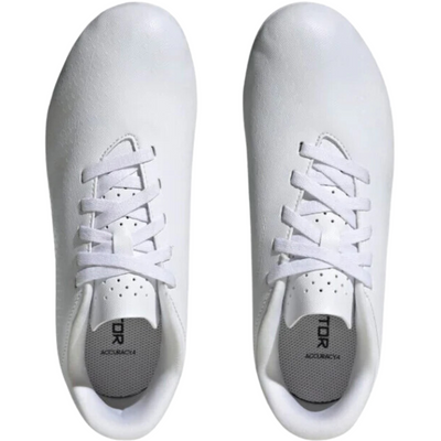 Adidas Predator Accuracy.4 FxG Soccer Cleats Junior Cloud White/Cloud White/Core Black top of both shoes pointing up