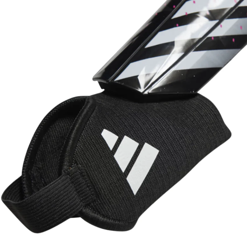 Adidas Predator Match Soccer Shin Guards Black/White/Pink Youth close-up of bottom