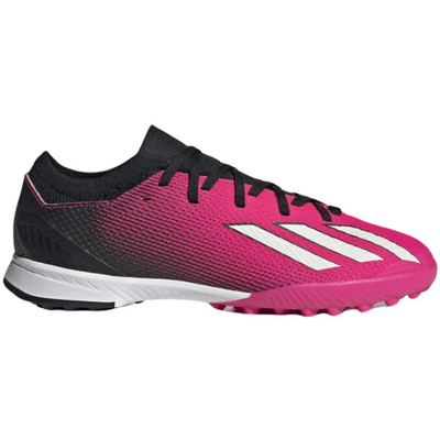 Adidas X Speedportal.3 Soccer Turf Boots Pink/Metallic/Black Junior side pointing right