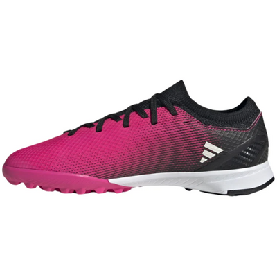 Adidas X Speedportal.3 Soccer Turf Boots Pink/Metallic/Black Junior side pointing left