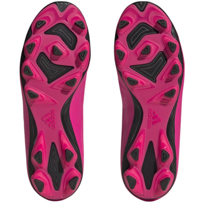 Adidas X Speedportal.4 FxG Soccer Cleats Junior Pink/White/Black bottom of both shoes pointing up