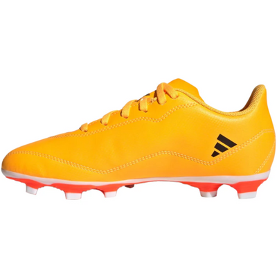 Adidas X Speedportal.4 FxG Soccer Cleats Junior Gold/Black/Orange side pointing left