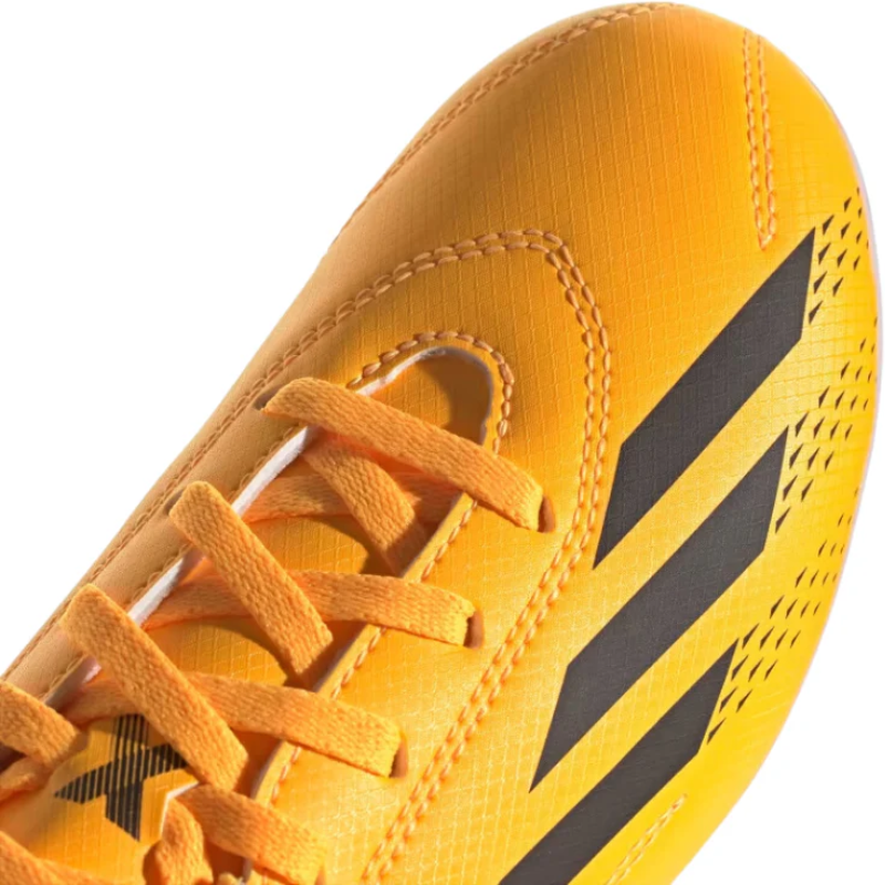 Adidas X Speedportal.4 FxG Soccer Cleats Junior Gold/Black/Orange close-up of front half