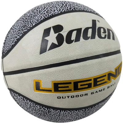 Baden Legend Deluxe Rubber Outdoor Game Basketball front side facing right showing logo