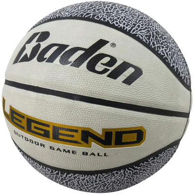Baden Legend Deluxe Rubber Outdoor Game Basketball front side facing left showing logo