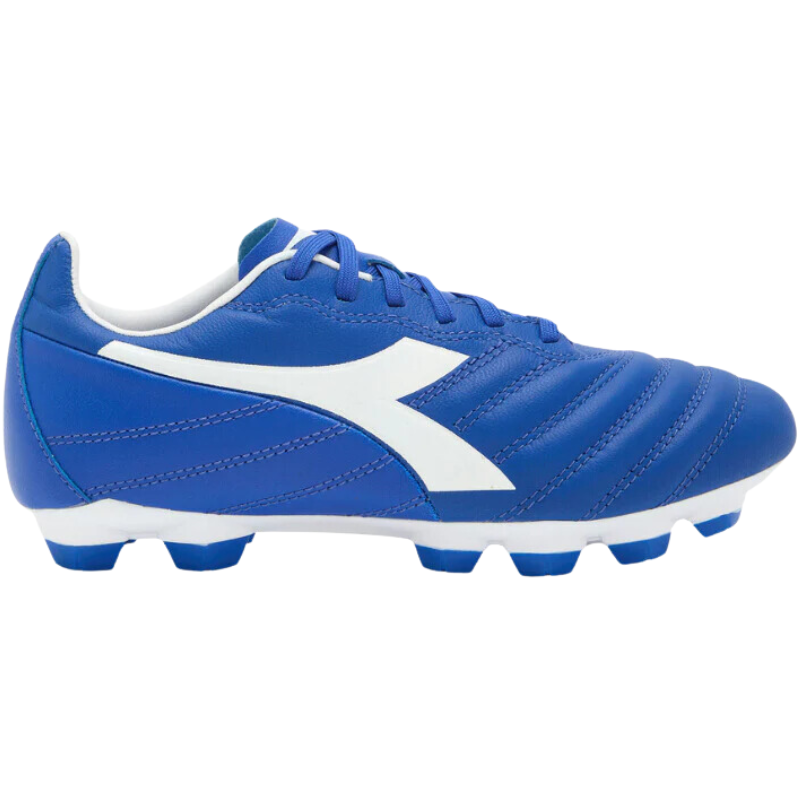 Diadora Brasil Elite 2 LT LPU Soccer Cleats Junior Royal/White side pointing right